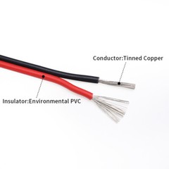 PVC Flexible Electronic Dual Core Wire Tinned Copper Stranded Cable 16 – 30AWG