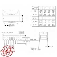 VANXY TL084CN operational amplifier IC chip DIP-14