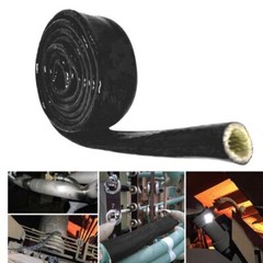 Silicone / Fibreglass Fire Sleeving Protective Heat Shield Sleeve Black/Red/Blue