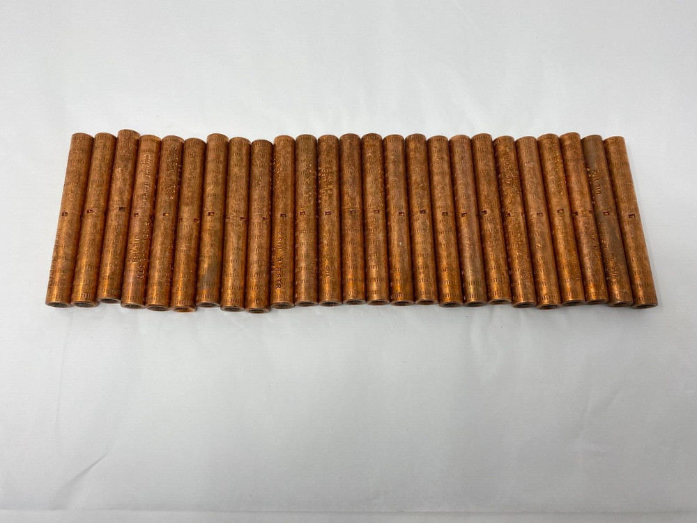 Burndy YDS2W HYSPLICE 2SOL Copper Full Tension Splice #2 AWG Die 163 Lot of 25