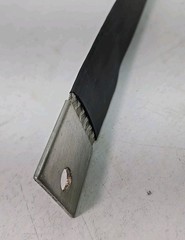 24″ x 1-1/2″ x 1/16″ – Braided Flat Tinned Copper Ground Strap w/ Rubber Cover
