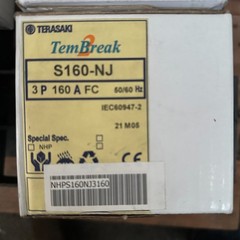 Terasaki TemBreak2 S160-NJ 3 pole 160A Circuit Breaker MCB 800VAC
