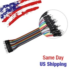 Dupont Male to Male Jumper Wire Line Arduino Breadboard PIC AVR 20cm 20pcs USA!