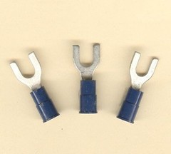50 BLUE Insulated FORK Spade Terminal Connectors #16-14 Wire AWG #10 Stud MOLEX
