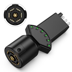 Truck Trailer 7 Blade 4 Pin Vehicle Plug Tester Wire Light Brake Towing Fuse LED