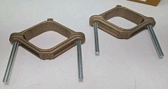 Box of 2-Bridgeport 1315-B (2-1/2″ – 4″) Ground Grounding Clamp for Copper Wire