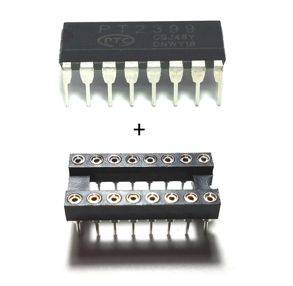 20PCS PTC PT2399 + Sockets – Echo Audio Processor Guitar IC DIP-16 – New IC