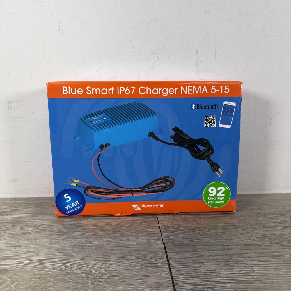 Victron BPC120715106 Blue Smart IP67 Charger 12/7 (1) 120V NEMA 5-15 Waterproof