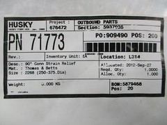INDUSTRIAL SPARE 71773 2268 STRAIN RELIEF CONNECTOR NSMP