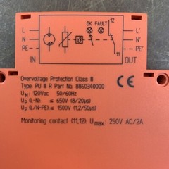 WEIDMULLER 8860340000 OVERLOAD PROTECTION 120V VI