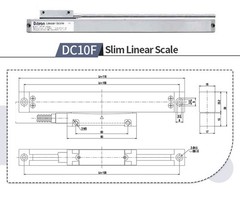 2/3/4 Axis Digital Readout dro System Linear Scale DC10 Model 130mm-1020mm 5um