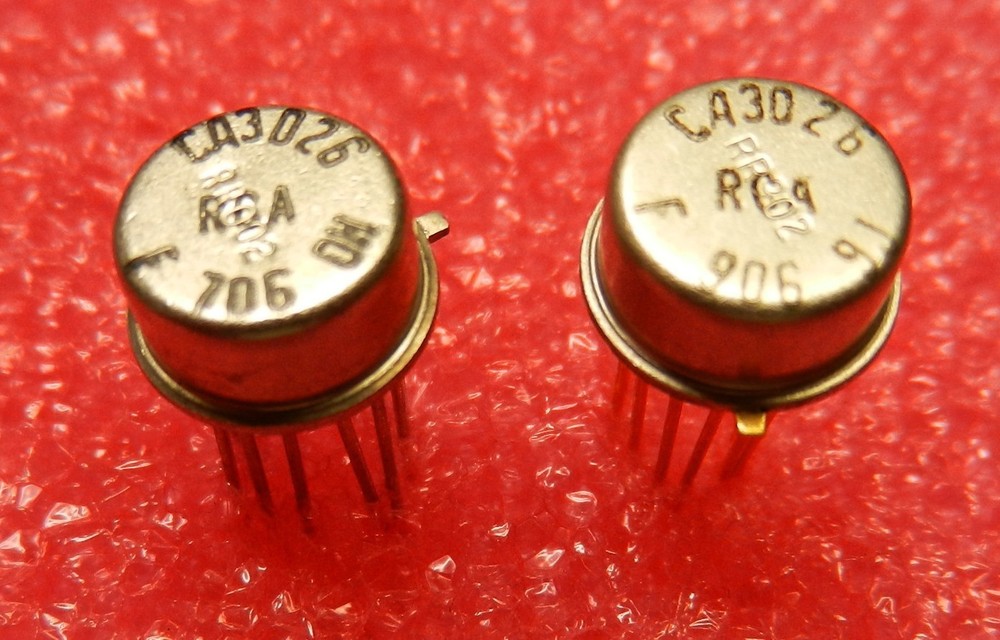 RCA CA3026 Dual Differential Amplifiers TO-5 / 10 Pin (Quantity 2)