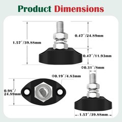 M8 Single Post Marine Bus Bar 12V 200A 48V Power Distribu Size: Single Post M8