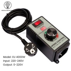 4000W Electronic Voltage Regulator Stepless AC Motor Speed Controller 110V/220V