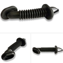 25mm x 39mm Car Harness Wiring Door Tube Rubber Sleeve Dust-proof Oval Black