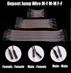 40 Dupont Jump Wire M-F M-M F-F Jumper Breadboard Cable Lead 10cm 21cm 30cm