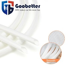 1-25mm White Silicone Fiber Glass Tube Wire Cable Insulating High Temp Sleeving