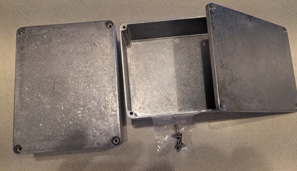2 pcs. – Aluminum Box Instrument Enclosure 4S1590BBM (4.67″ x 3.654″ x 1.54″)