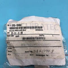 FUJIKIN 316L, 810-55004 VALVE PROCESS GAS,3.5~5kgf/cm*G (0.34-0.49MPa), 161302