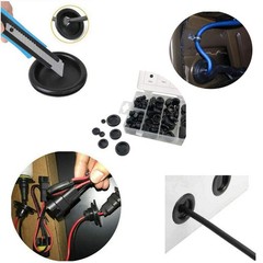 Black 14mm-200mm Rubber Grommet Firewall Hole Plug Electrical Wire Gasket Car Ki
