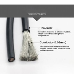 Extra Soft Flexible Silicone Wire Cable 0.08mm Tinned Copper 2/4/6/7/8/10~30 AWG