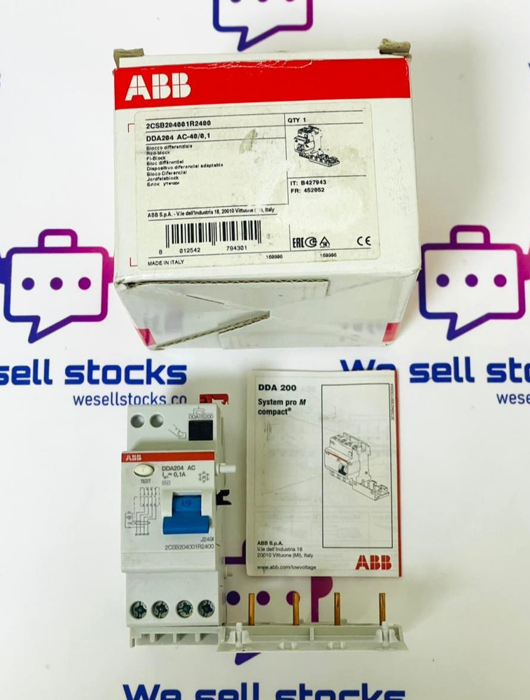 ABB DDA204 AC-40/0,1 RCD Block 2CSB204001R2400 4 Pole