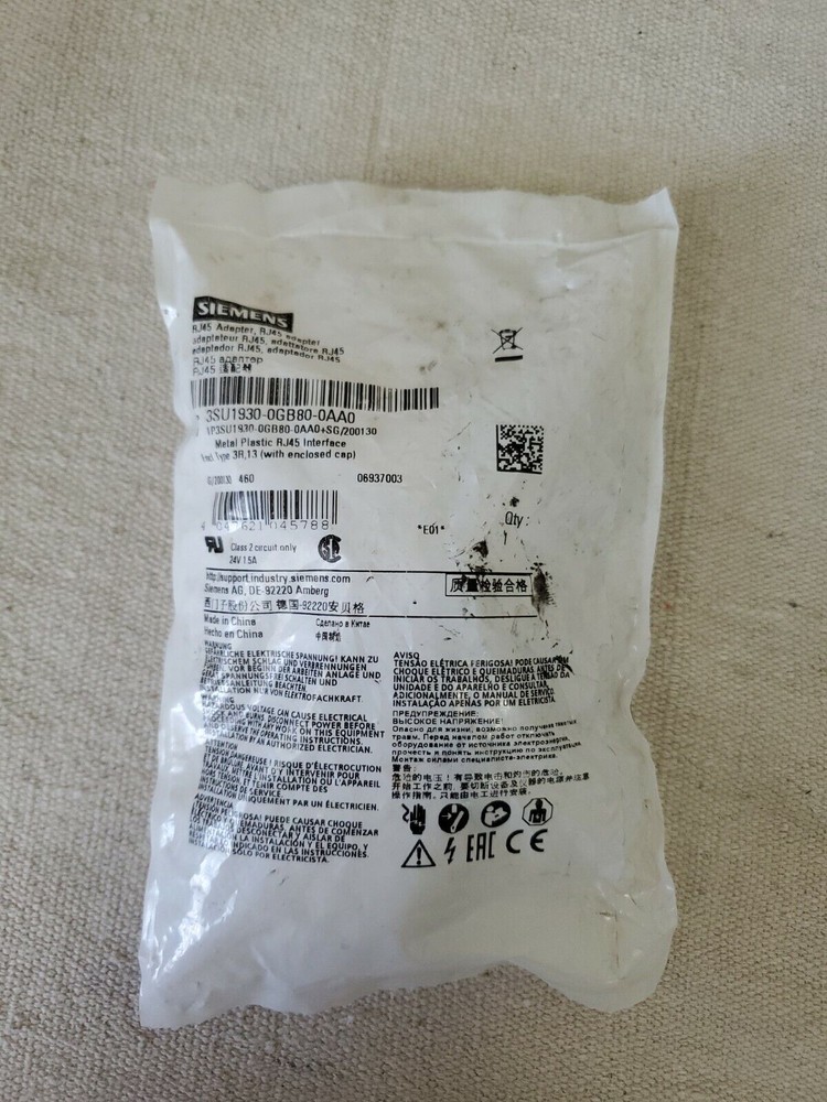 Siemens 3SU1930-0GB80-0AA0 RJ45 Adapter