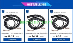 12-21 Cores Spring Spiral Cable Coiled Cable Fit for CNC Handheld Encoder