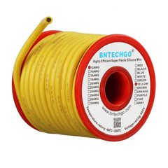 12 Gauge Silicone Wire Spool 25 Ft Yellow Flexible 12 AWG Stranded Tinned Copper