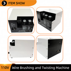 Automatic Wire Brushing & Twisting Machine For Ground & Braided Wires 110V