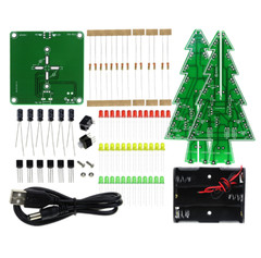 3D Christmas Tree Assemble Kit ICStation DIY Soldering Practice Electronic Kit