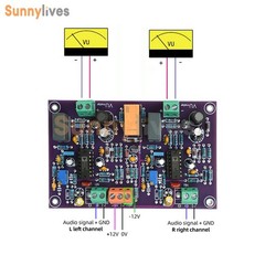 DC12-15V Positive&Negative Power Supply Professional VU Meter Head Driver Board