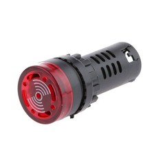 2Pcs Level 3 12V Red LED Buzzer Alarm Signal Indicator Flash Light Panel Mount G