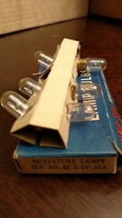 TUNG-SOL No. 45 MINIATURE LAMP 3.2 VOLT 0.35 AMP LOT OF qty 6