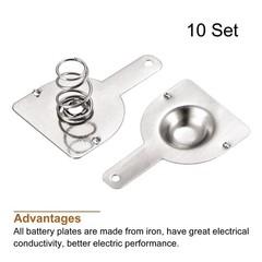 10Set Battery Spring Plate 18650 Battery Contact Nickel Plate 18.5mmx16mm