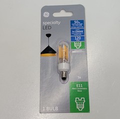 GE LED Light Bulb E11 Mini Base 4.5W 500 Lumens Soft White Filament 93129027 New