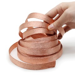 Pure Copper Expandable Metal Braided Shield Cable Sleeving Tube 2mm/4mm/6mm-28mm