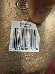 LEGEND 2” S-15 NL Bronze Y-STRAINER 105-518nl S-15 2 CXC 1190137