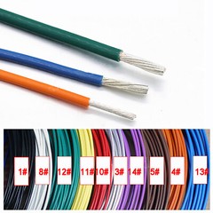 PTFE Cable Wire 1mm² Ø1.8mm, 1.5mm² Ø2mm Flexible Silver Plated Copper Stranded