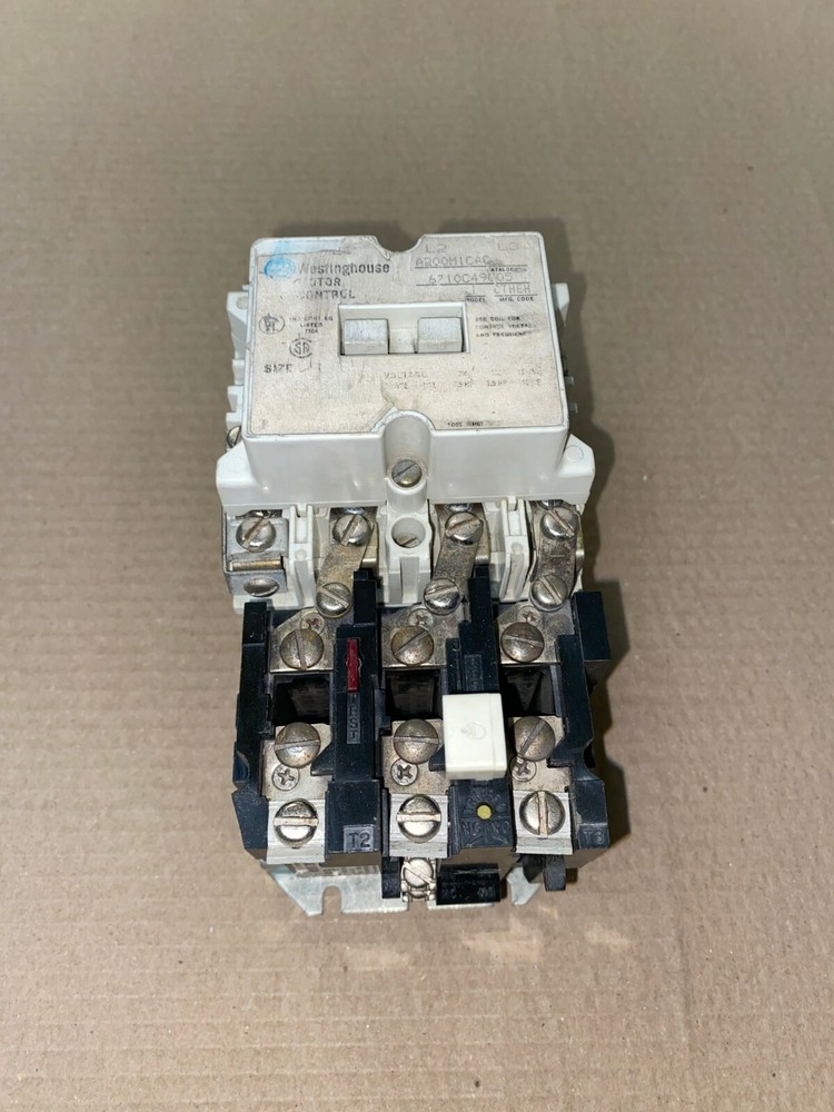WESTINGHOUSE A200M1CAC STARTER SIZE 1 600V 10 HP BA130 RELAY 120V COIL FLAW #3