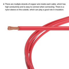 10 Feet 12 AWG Gauge THHN Stranded Red Copper Building Wire 600V