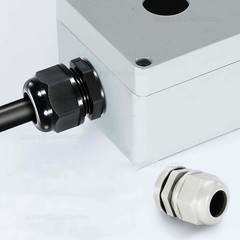 IP68 WATERPROOF BLACK WHITE CABLE GLAND COMPRESSION JUNCTION M8/10/12/14/16-114