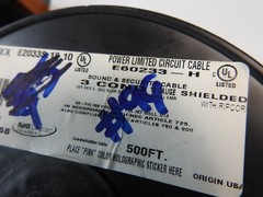 500ft–Carol E2033S-18-10 18/3C -Shielded Sound/Security Cable Gray Wire