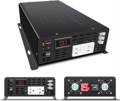 3000 Watt Pure Sine Wave Power Inverter 24VDC to 120VAC 6000W Peak Built-in Soft