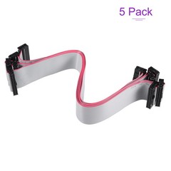 5 Pack Long 30CM 2.54MM Flat Ribbon Cable IDC 26 Pin Connector