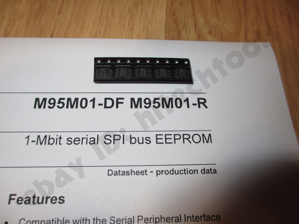(5 pcs) ST Micro M95M01-RMN6TP 1-Mbit serial SPI bus EEPROM (Arduino friendly)