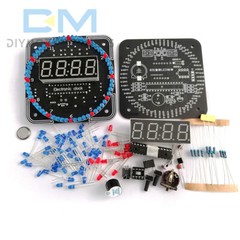 DIY Rotating LED Alarm Electronic Digital Clock Kit Learning Board 5V DS1302