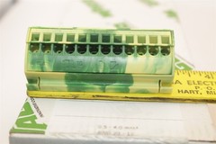 9 PIECE WAGO 812-100 PE-CONNECTION BLOCK 4mm² (GREEN/YELLOW)