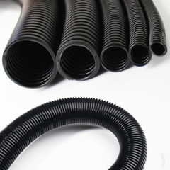 15&35Ft Corrugated Tubing Split Wire Loom Protect Conduit Auto Harness Wrap Lot