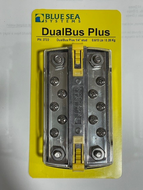BusBar DualBus Plus 150A – 1/4″ – 20 Stud 5 Gang